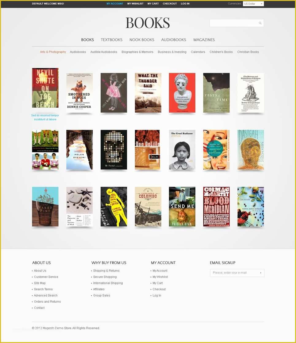 Blogger Store Templates Free Of Book Store Magento theme