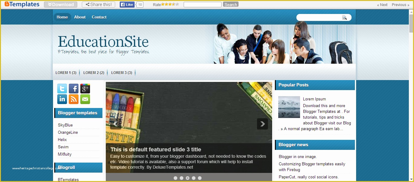 Blogger Templates Free Download Of 20 Education Blogger Templates Free Download