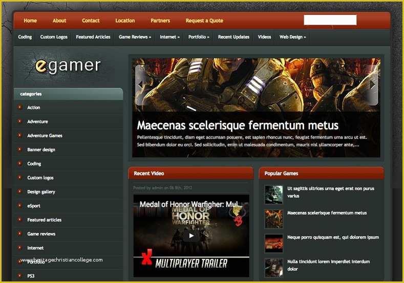 Blogger Templates Free Download Of Egamer Blogger Template 2014 Free Download