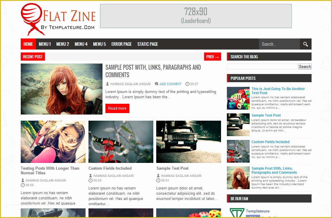 Blogger Templates Free Download Of Flat Zine Blogger Template Free Download