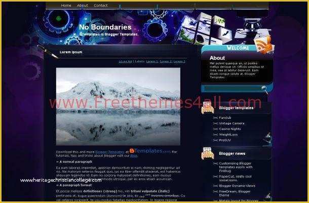 Blogger Templates Free Download Of Free Blogger Technology Template theme Download