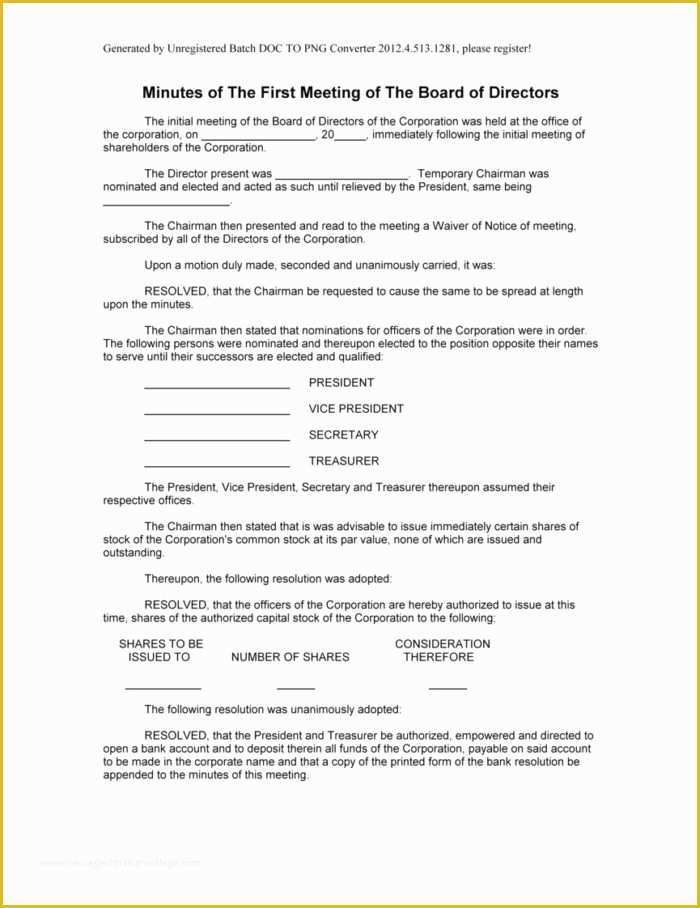Board Of Directors Meeting Minutes Template Free Of Board Member Bio Template Free Templates Resume