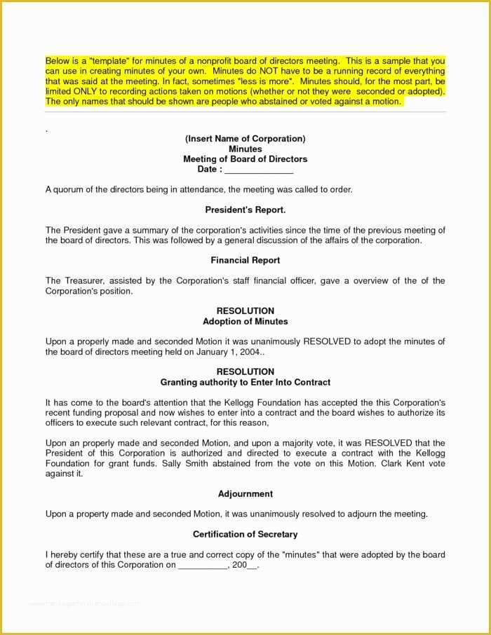 Board Of Directors Meeting Minutes Template Free Of Directors Meeting Minutes Template Australia Templates