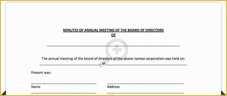 Board Of Directors Meeting Minutes Template Free Of Free Meeting Minutes Template Board Of Directors Meeting