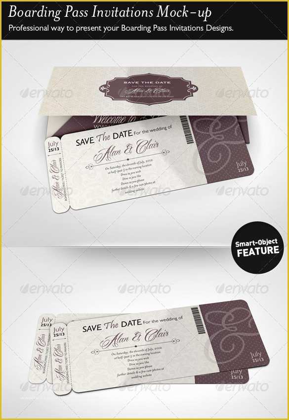 Boarding Pass Invitation Template Free Of 28 Boarding Pass Invitation Templates Psd Ai Vector