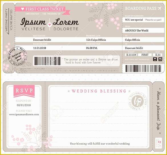 Boarding Pass Invitation Template Free Of 28 Boarding Pass Invitation Templates Psd Ai Vector