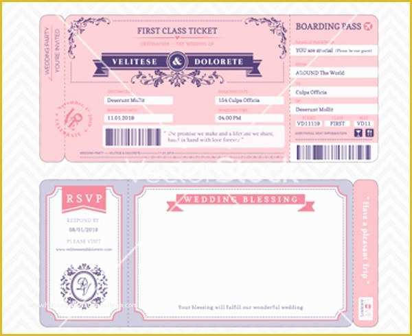 Boarding Pass Invitation Template Free Of 30 Free Invitation Template Download