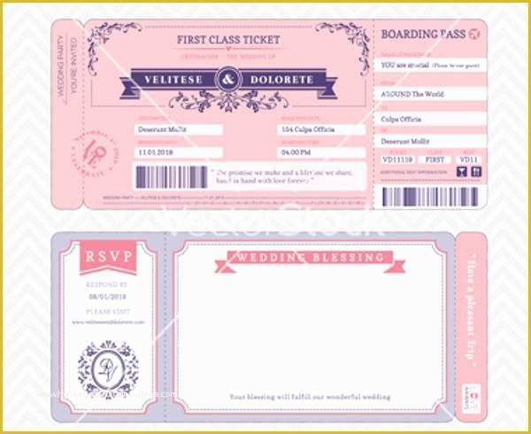 Boarding Pass Invitation Template Free Of 30 Free Invitation Template Download