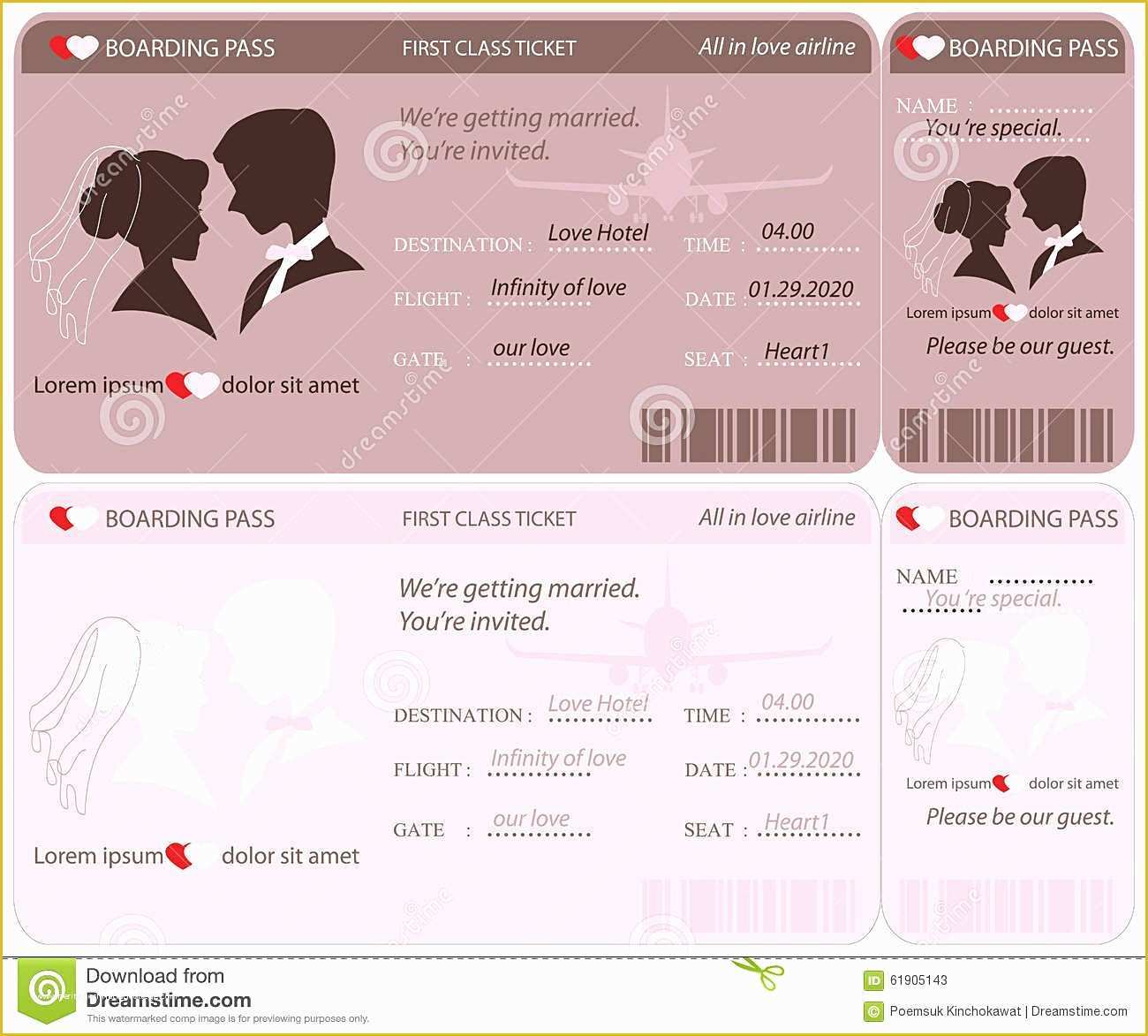 Boarding Pass Invitation Template Free Of Airline Ticket Invitation Example Mughals
