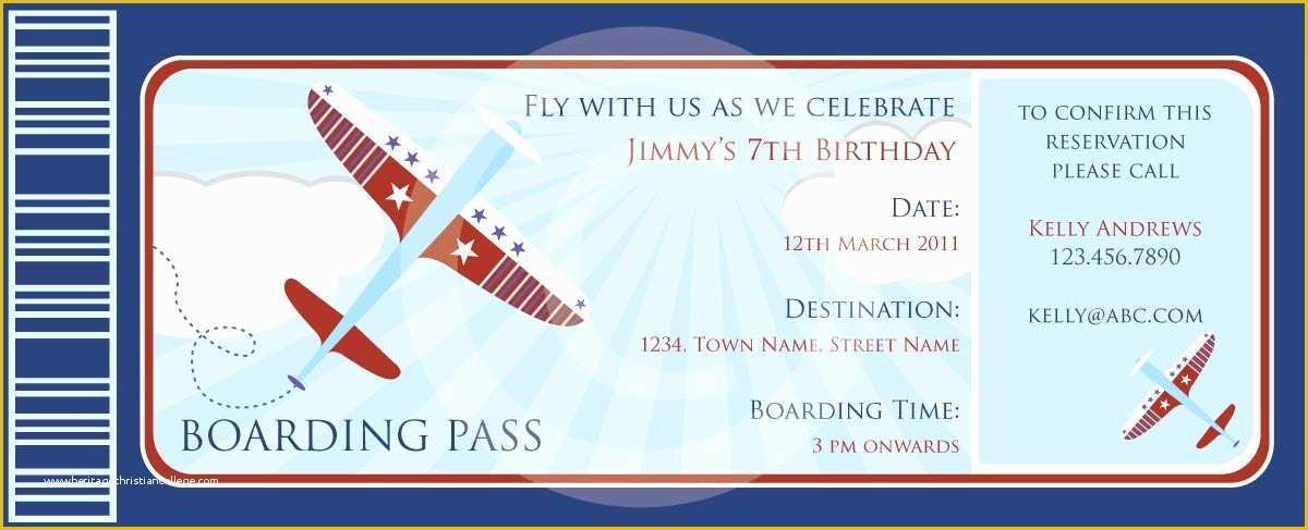 Boarding Pass Invitation Template Free Of Boarding Pass Airplanes Invitation Diy Printable Party