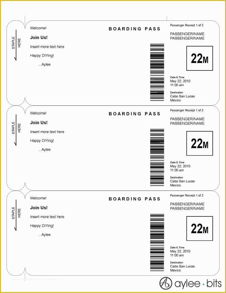 Boarding Pass Invitation Template Free Of Boarding Pass Invitation Template by Ayleebits