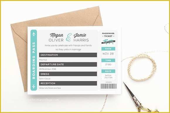 Boarding Pass Invitation Template Free Of Boarding Pass Wedding Invitation Invitation Templates