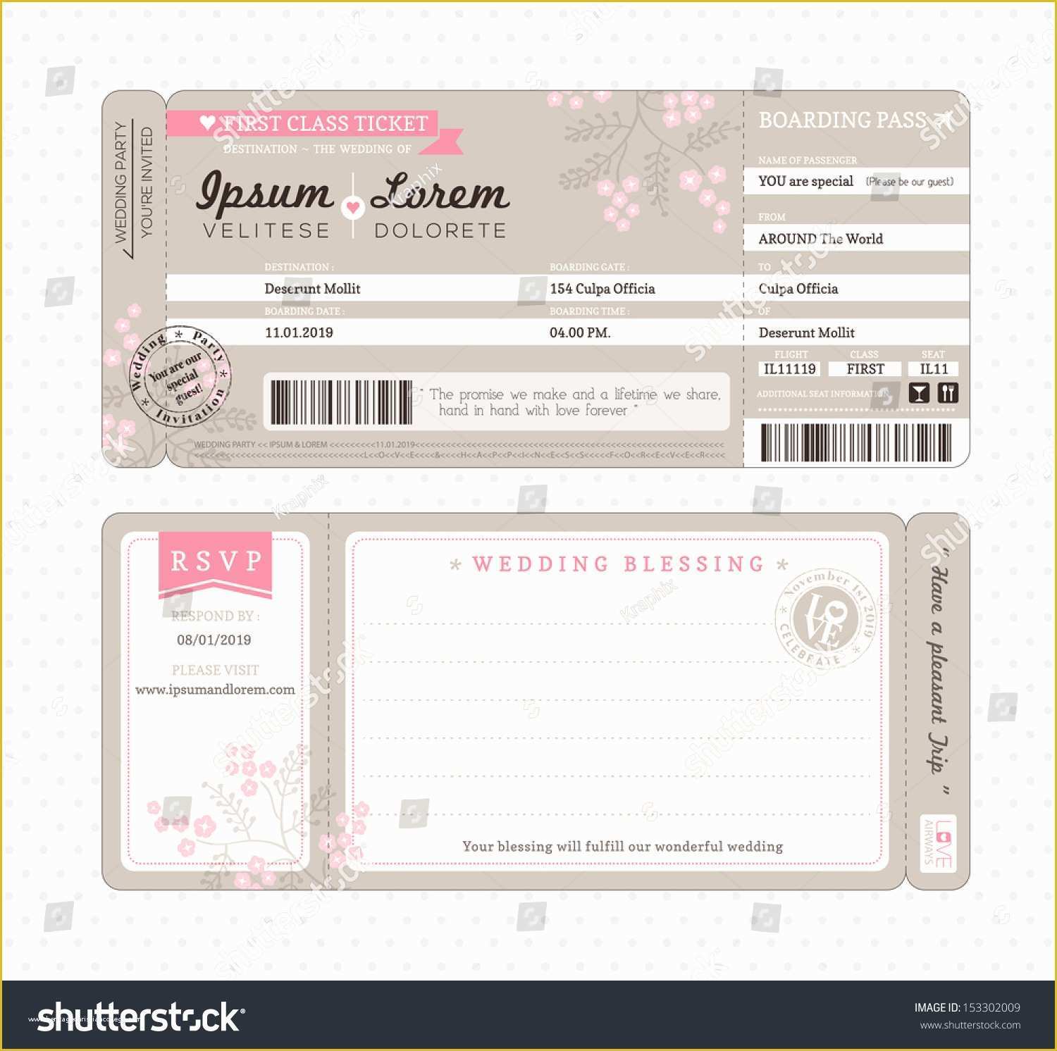 Boarding Pass Invitation Template Free Of Fake Plane Ticket Template Portablegasgrillweber