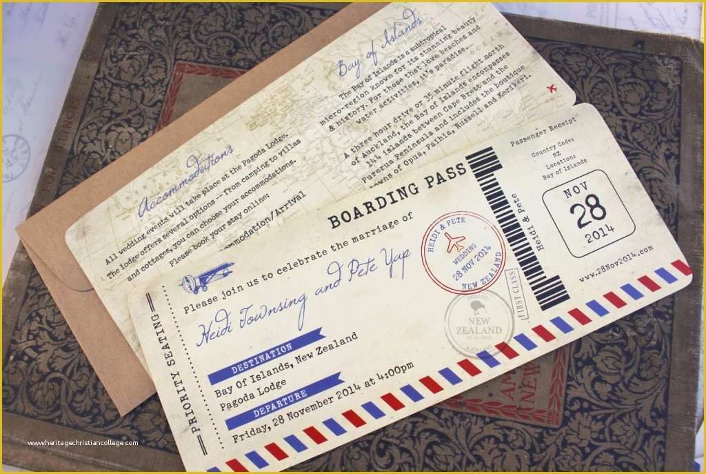 Boarding Pass Invitation Template Free Of Wedding Invitation Boarding Pass