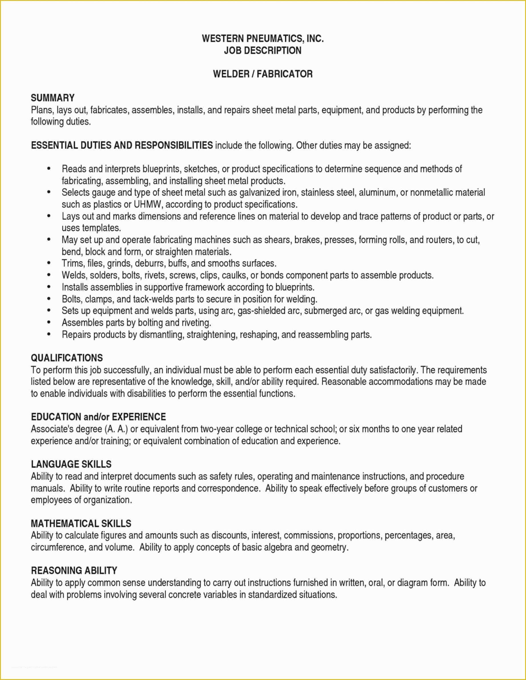 Boilermaker Resume Templates Free Of Boilermaker Welder Resume Examples