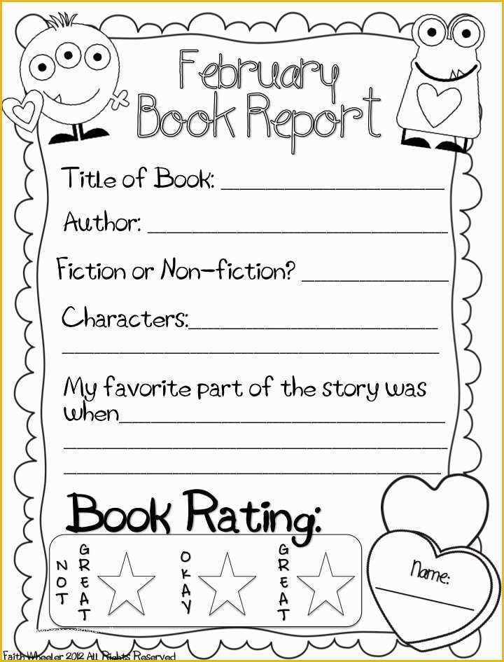 book-report-template-2nd-grade-free-of-6-best-of-1st-grade-book-report