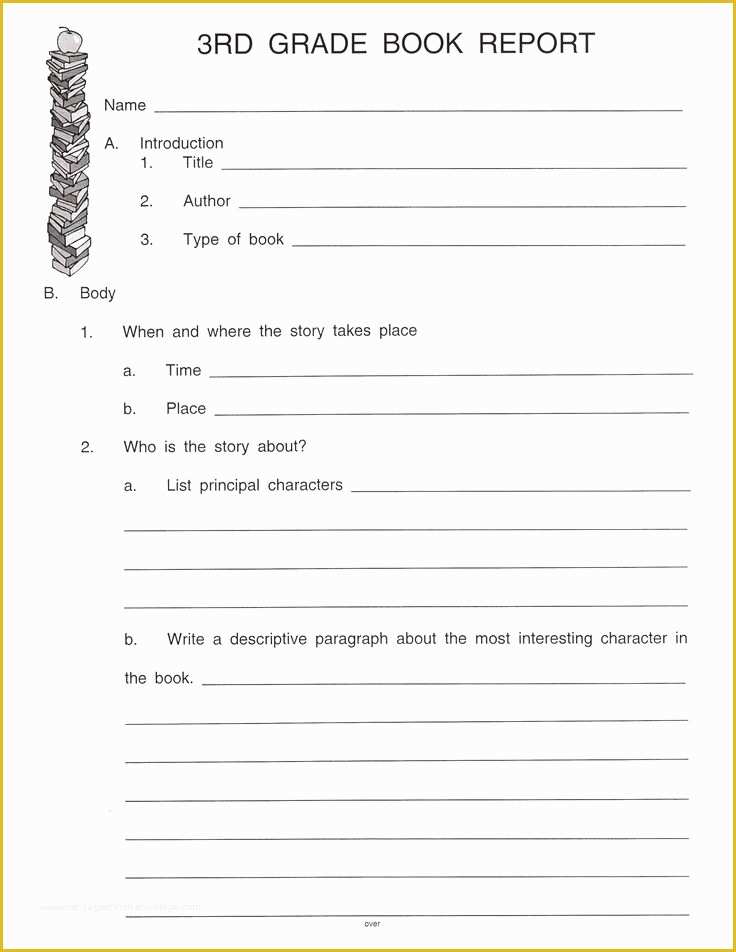 Book Report Template 2nd Grade Free Of Book Report Great Help Teaching How to Put A Report