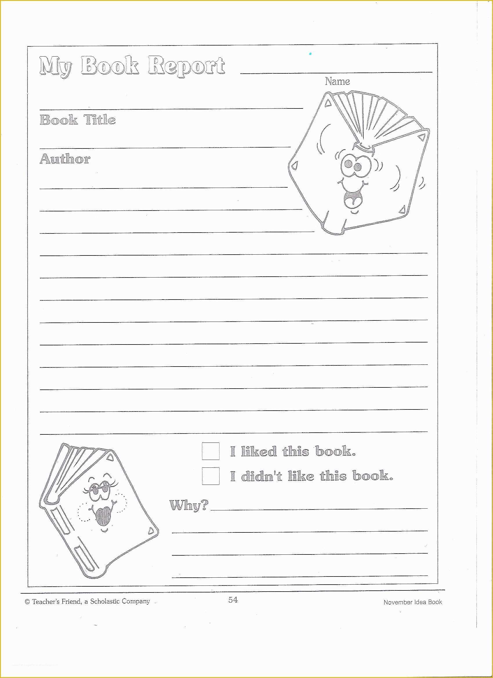 Book Report Template 2nd Grade Free Of Printable Book Report forms for 3rd Graders 3rd Grade