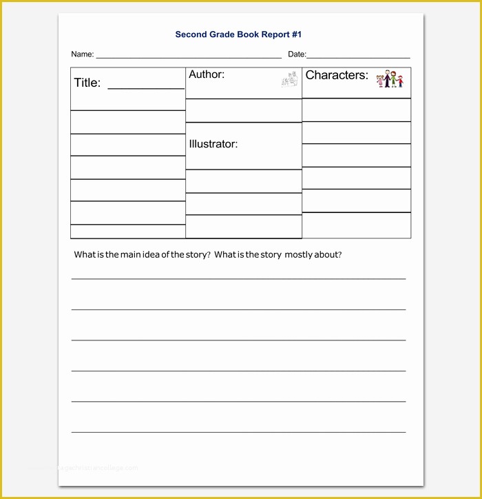 Book Report Template 2nd Grade Free Of Report Outline Template 19 Samples formats &amp; Examples