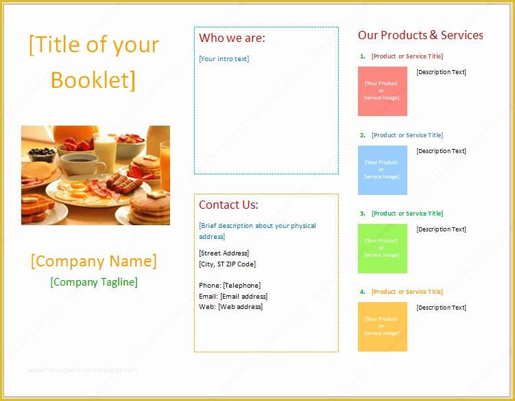 Booklet Template Free Download Word Of Booklet Template with Three Columns Dotxes