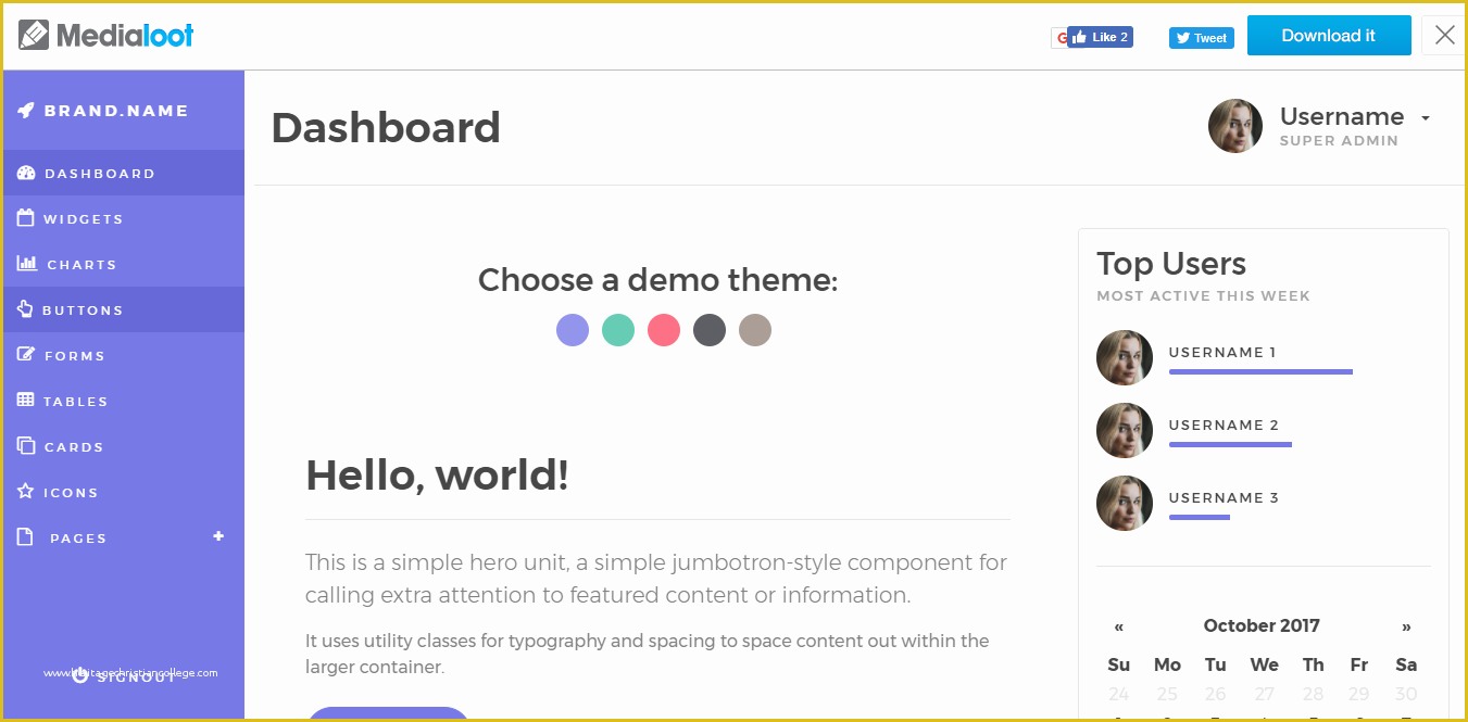 Bootstrap 4 Templates Free Of Best 14 Free Bootstrap 4 Admin Templates