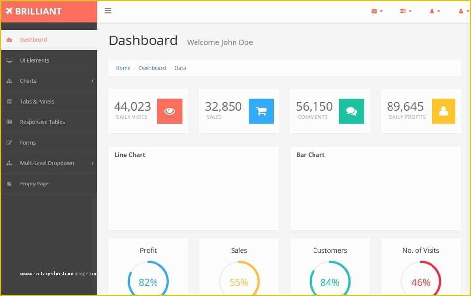 Bootstrap Admin Template Free Of 100 Best Free Bootstrap Admin Templates Css Author