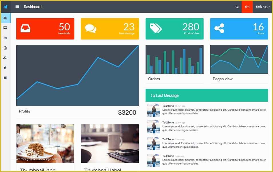 Bootstrap Admin Template Free Of 100 Best Free Bootstrap Admin Templates Css Author