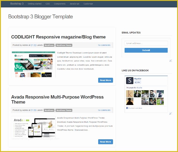 Bootstrap Blog Template Free Of Bootstrap 3 Responsive Blogger Template