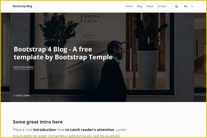 Bootstrap Blog Template Free Of Bootstrap Blog A Free Bootstrap 4 ...