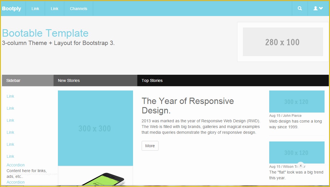 Bootstrap Blog Template Free Of Free Bootstrap Right Sidebar Templates Techfolks