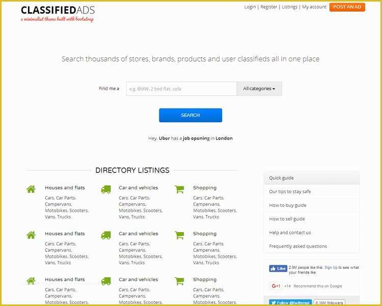 Bootstrap Classified Templates Free Download Of 5 Best Bootstrap Classified Responsive Templates