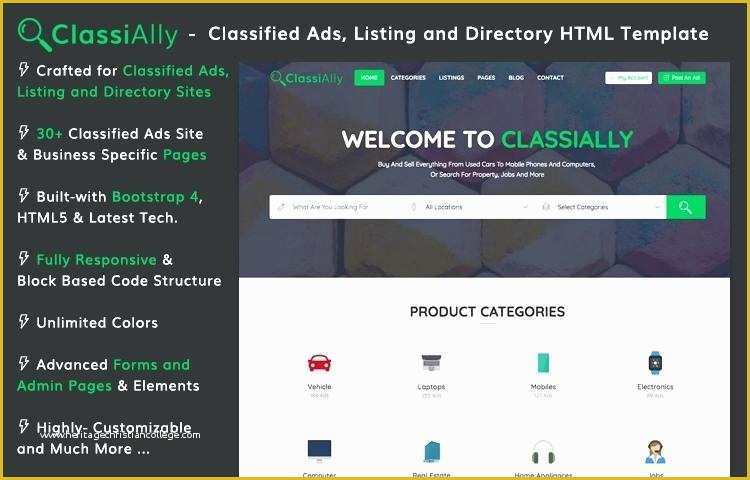 Bootstrap Classified Templates Free Download Of Classified Listing Website Template Free Bootstrap Website