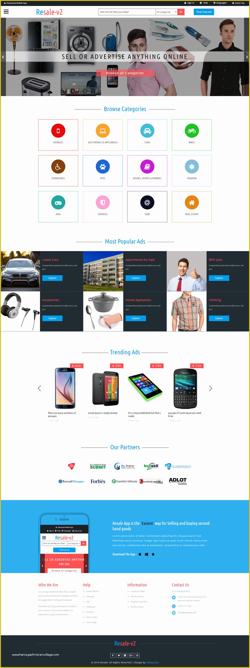 Bootstrap Classified Templates Free Download Of Resale V2 A Classified Ads Category Bootstrap Responsive