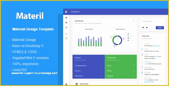 Bootstrap Material Design Templates Free Download Of Materil Angular Material Design Admin Template by