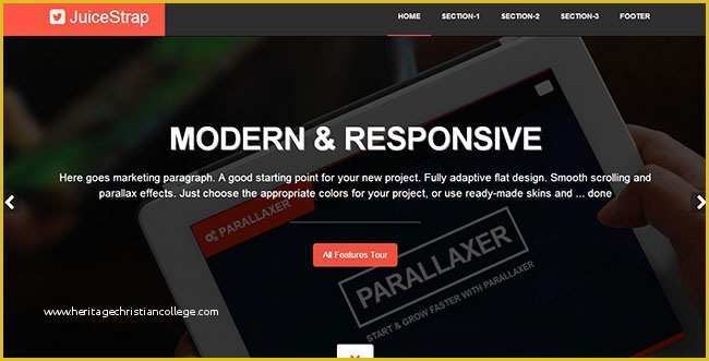 Bootstrap Parallax Scrolling Template Free Of 10 Premium Responsive Bootstrap Templates Only $10