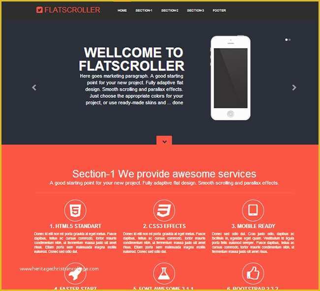 Bootstrap Parallax Scrolling Template Free Of 10 Premium Responsive Bootstrap Templates Only $10