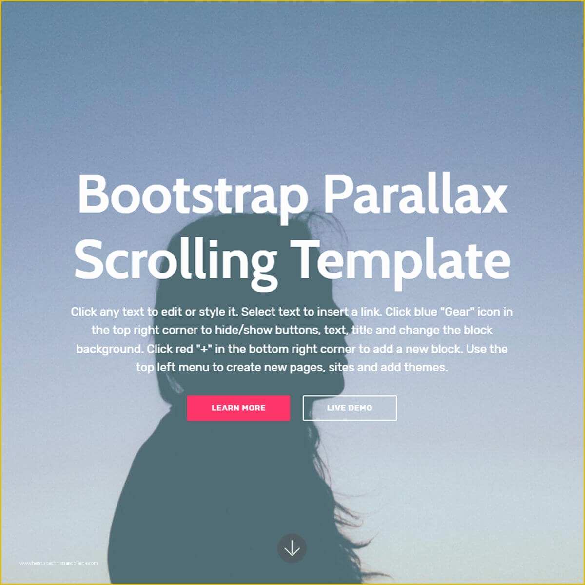 Bootstrap Parallax Scrolling Template Free Of Free Bootstrap Template 2018