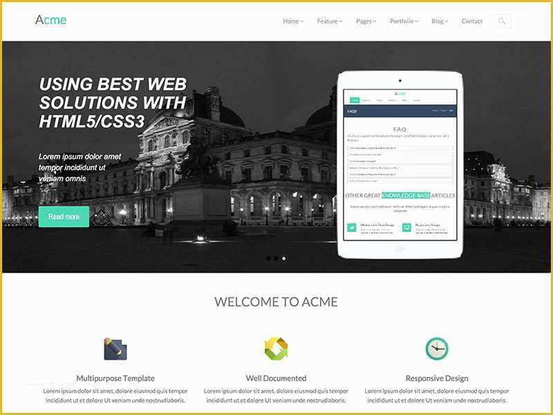 Bootstrap Responsive Templates Free Download Of Acme Free Responsive Corporate Bootstrap Template
