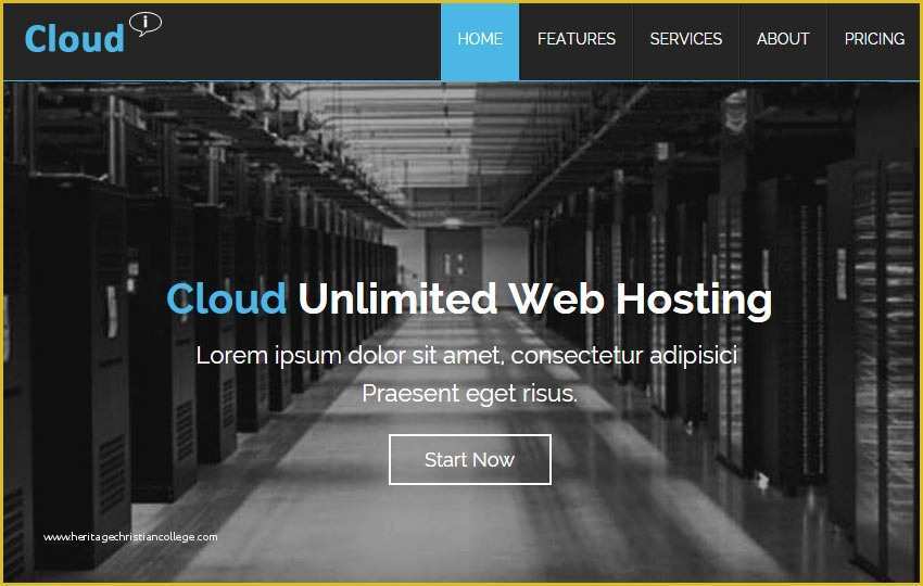 Bootstrap Responsive Website Templates Free Download Of Cloud Hosting Free Website Template Webthemez