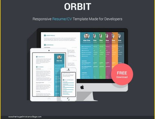 Bootstrap Responsive Website Templates Free Download Of Free Bootstrap Resume Cv Template for Developers orbit
