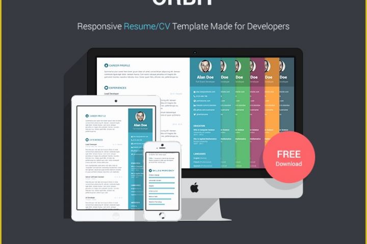 Bootstrap Responsive Website Templates Free Download Of Free Bootstrap Resume Cv Template for Developers orbit
