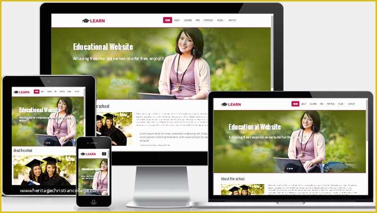 Bootstrap Responsive Website Templates Free Download Of Learn Educational Free Responsive Web Template Webthemez