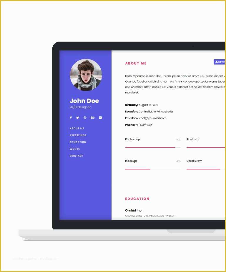 Bootstrap Resume Template Free Of Auro Free Responsive HTML5 Bootstrap Portfolio Template