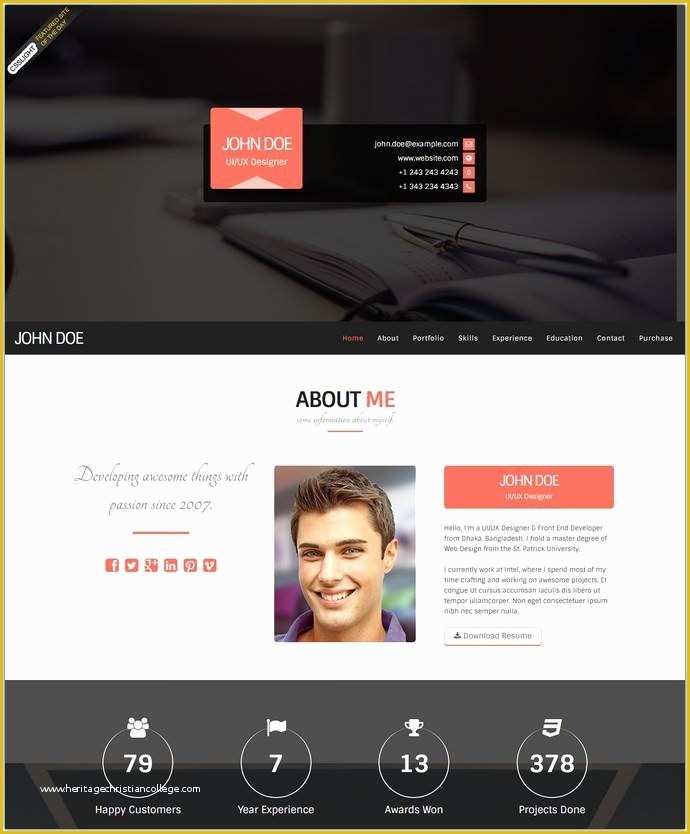 Bootstrap Resume Template Free Of Bootstrap Resume Template