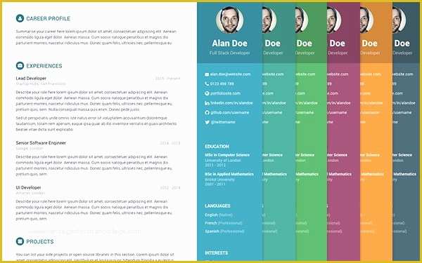 Bootstrap Resume Template Free Of Bootstrap Resume Template