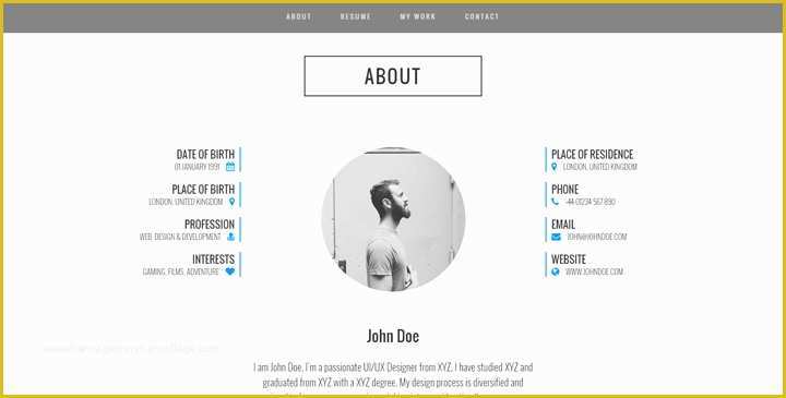 Bootstrap Resume Template Free Of Discovery Resume HTML5 Template Responsive HTML5 Templates