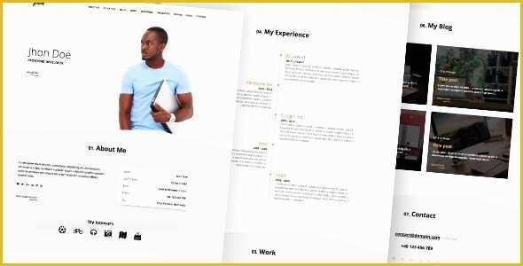 Bootstrap Resume Template Free Of Resume Cv Bootstrap theme