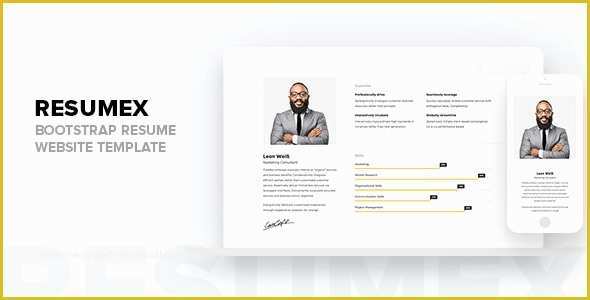 Bootstrap Resume Template Free Of Resumex Bootstrap Resume Website Template Tfx Fxtheme