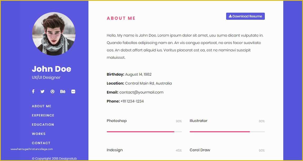 bootstrap-resume-template-free-of-single-page-bootstrap-resume-template