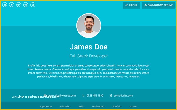 Bootstrap Resume Template Free Of Sphere Resume Cv Bootstrap 4